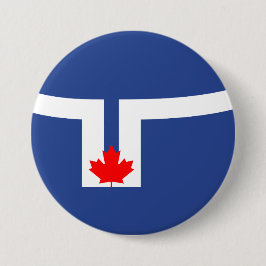 De vlag van Toronto (Canada) Ronde Button 7,6 Cm