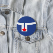 De vlag van Toronto (Canada) Ronde Button 7,6 Cm (In situ)