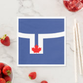 De vlag van Toronto (Canada) Servet (Insitu)