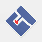 De vlag van Toronto (Canada) Servet (Hoek)