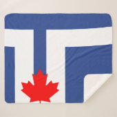 De vlag van Toronto (Canada) Sherpa Deken (Voorkant (horizontaal))