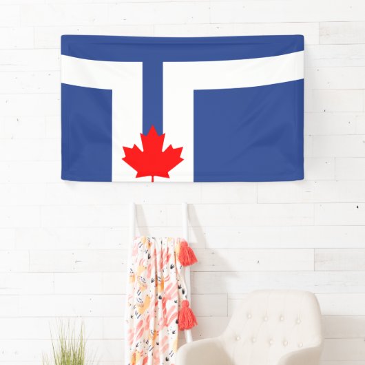 De vlag van Toronto (Canada) Spandoek (Insitu)