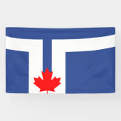 De vlag van Toronto (Canada) Spandoek (Horizontaal)