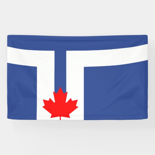 De vlag van Toronto (Canada) Spandoek (Horizontaal)