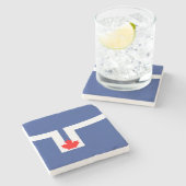 De vlag van Toronto (Canada) Stenen Onderzetter (Zijkant)