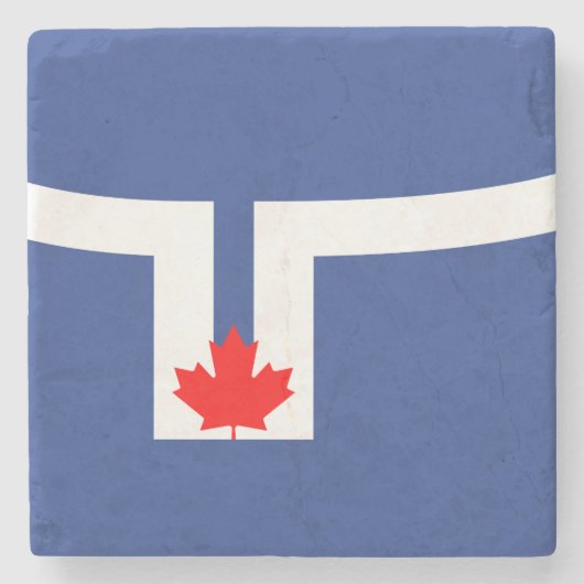 De vlag van Toronto (Canada) Stenen Onderzetter (Voorkant)