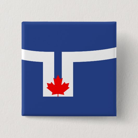 De vlag van Toronto (Canada) Vierkante Button 5,1 Cm (Voorkant)