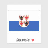 De vlag van Trentino-Zuid-Tirol, Italië Sticker (Vel)