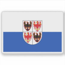 De vlag van Trentino-Zuid-Tirol, Italië