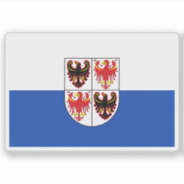 De vlag van Trentino-Zuid-Tirol, Italië Sticker