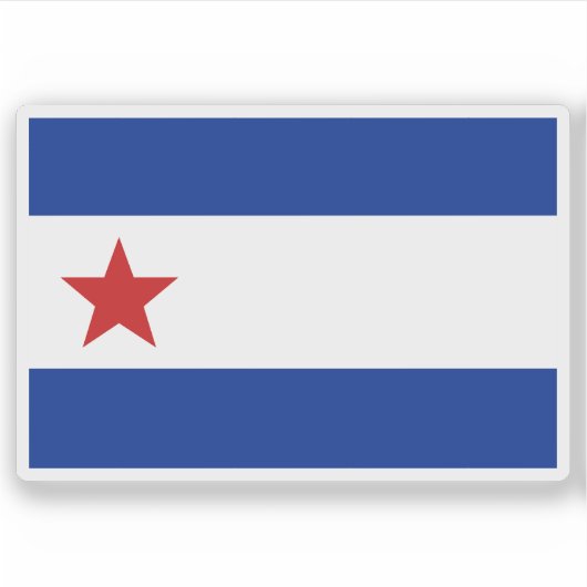 De vlag van Trinidad, Cuba Sticker (Voorkant)
