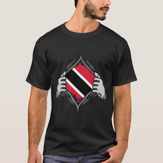 De vlag van Trinidad en Tobago onthullen T-shirt (Voorkant)