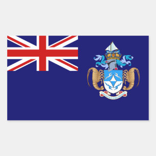 De vlag van Tristan de Cunha. Groot-Brittannië, Br Rechthoekige Sticker