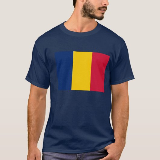 De vlag van Tsjaadse Mannen T-Hemden. T-shirt (Voorkant)