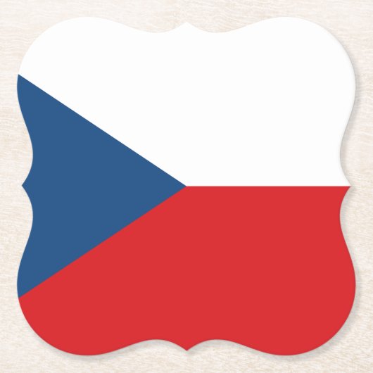 De vlag van Tsjechië Kartonnen Onderzetters (Voorkant)