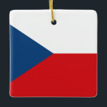 De vlag van Tsjechië Keramisch Ornament<br><div class="desc">wereldwijde vlaggenproducten - Je kunt je eigen tekst toevoegen.</div>