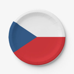 De vlag van Tsjechië Papieren Bordje