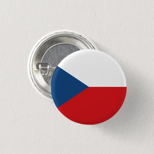 De vlag van Tsjechië Ronde Button 3,2 Cm (Voorkant /achterkant)