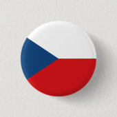 De vlag van Tsjechië Ronde Button 3,2 Cm (Voorkant)