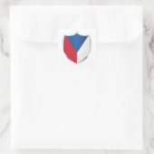 De vlag van Tsjechië Silver Shield Vierkante Sticker (Tas)