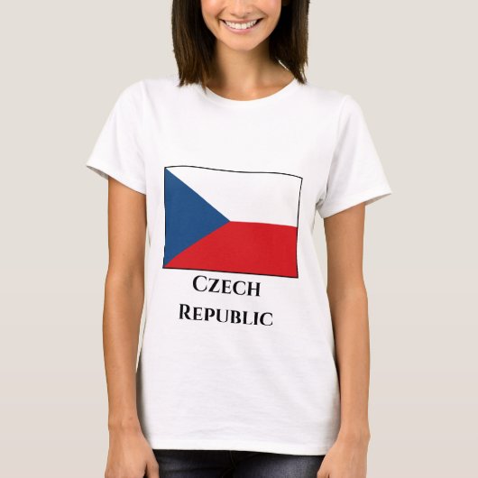 De vlag van Tsjechië T-shirt (Voorkant)