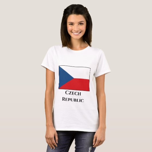 De vlag van Tsjechië T-shirt (Voorkant volledig)