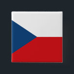 De vlag van Tsjechië Vierkante Button 5,1 Cm<br><div class="desc">wereldwijde vlaggenproducten - Je kunt je eigen tekst toevoegen.</div>