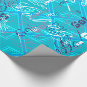 De vlag van Turquoise Union Jack past het aan Cadeaupapier (Hoek)