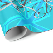 De vlag van Turquoise Union Jack past het aan Cadeaupapier (Rol Hoek)