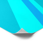 De vlag van Turquoise Union Jack past het aan Poster (Hoek)