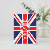 De vlag van Union Jack blijft kalm en gaat door Briefkaart (Staand voorkant)