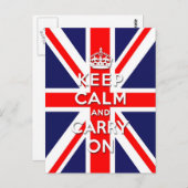 De vlag van Union Jack blijft kalm en gaat door Briefkaart (Voorkant / Achterkant)