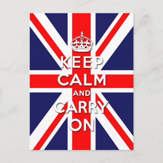 De vlag van Union Jack blijft kalm en gaat door Briefkaart (Voorkant)