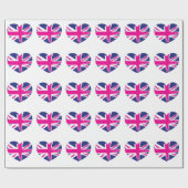 De Vlag van Union Jack in het Verpakkende Document Cadeaupapier (Vlak)