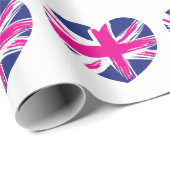 De Vlag van Union Jack in het Verpakkende Document Cadeaupapier (Rol Hoek)