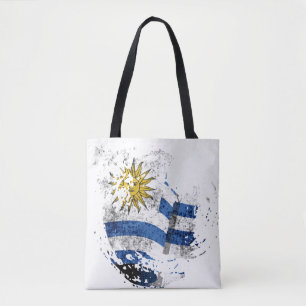 de vlag van Uruguay Tote Bag
