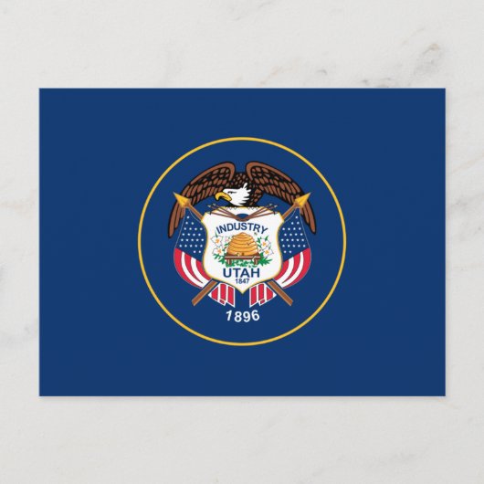 De vlag van Utah Briefkaart (Voorkant)