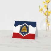De vlag van Utah Kaart (Gele Bloem)