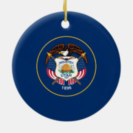 De vlag van Utah Keramisch Ornament