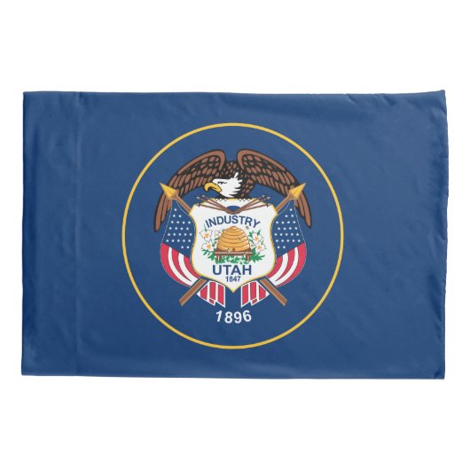 De vlag van Utah Kussensloop (Achterkant)