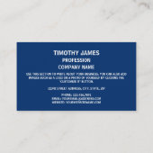 De vlag van Utah Visitekaartje (Achterkant)