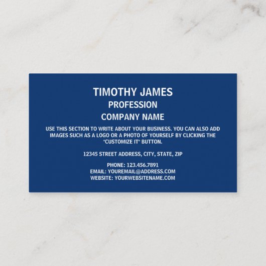 De vlag van Utah Visitekaartje (Achterkant)