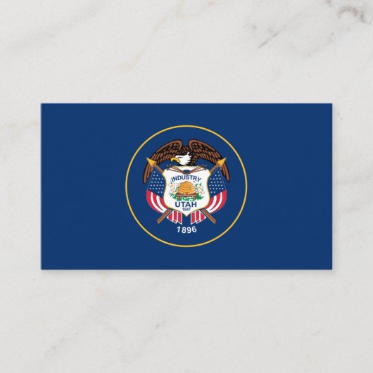 De vlag van Utah Visitekaartje (Voorkant)