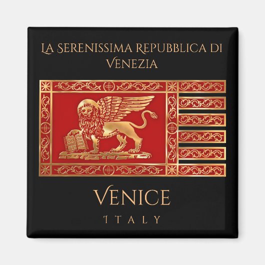 De vlag van Venetië, Italië Magneet (Voorkant)