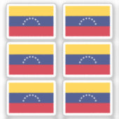 De vlag van Venezuela Collectie pack van 6 Sticker (Voorkant)