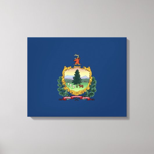 De vlag van Vermont Canvas Afdruk (Voorkant)