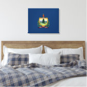 De vlag van Vermont Canvas Afdruk (Insitu (Slaapkamer))