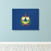 De vlag van Vermont Canvas Afdruk (Insitu (Houten vloer))