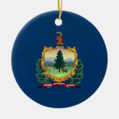 De vlag van Vermont Keramisch Ornament (Voorkant)