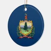 De vlag van Vermont Keramisch Ornament (Links)
